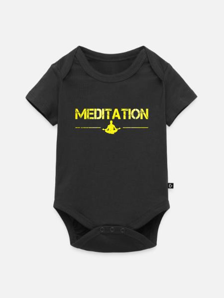 Meditation - Baby Premium Kurzarmbody - Schwarz