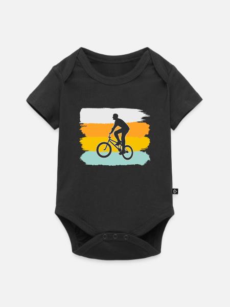BMX Retro - Baby Premium Kurzarmbody - Schwarz