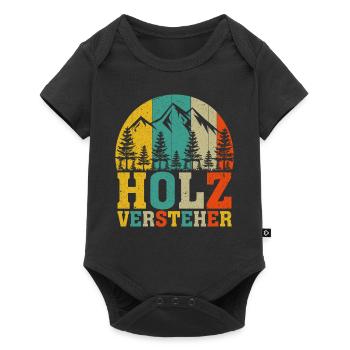Holzversteher Chainsaw Retro Forest Woodworker - Baby Premium Kurzarmbody - Schwarz - Vorne