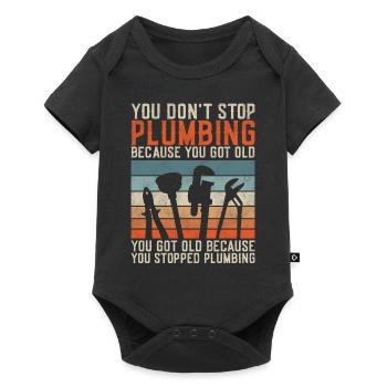 Plumbing Plumber Retired Vintage - Baby Premium short-sleeve bodysuit - black - Front
