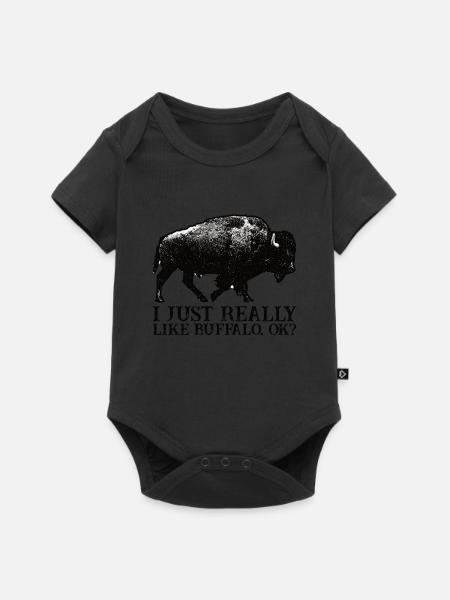 Bison - Baby Premium Kurzarmbody - Schwarz