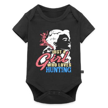 Juste une fille qui aime chasser le T-shirt Retro Hunter - Body à manches courtes Premium Bébé - noir - Devant