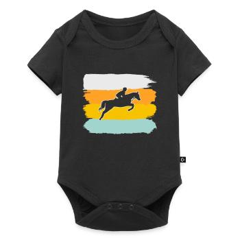 Cheval Rétro - Body à manches courtes Premium Bébé - noir - Devant