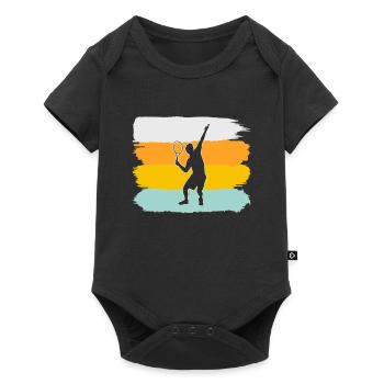 Tennis Rétro - Body à manches courtes Premium Bébé - noir - Devant