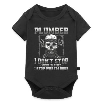 Plumbing Plumber Vintage Plumber I - Baby Premium Kurzarmbody - Schwarz - Vorne
