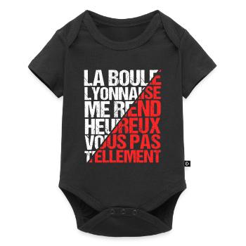 Bouliste Proverbe Boule Lyonnaise Drôle - Body à manches courtes Premium Bébé - noir - Devant