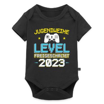 Jugendweihe 2023 Mädchen Junge - Baby Premium Kurzarmbody - Schwarz - Vorne