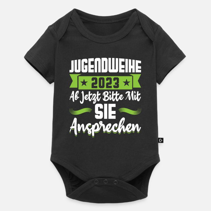 Jugendweihe 2023 Mädchen Junge - Baby Premium Kurzarmbody - Schwarz