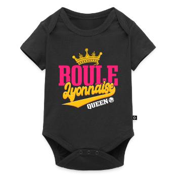 Boule Lyonnaise Queen Bouliste - Body à manches courtes Premium Bébé - noir - Devant