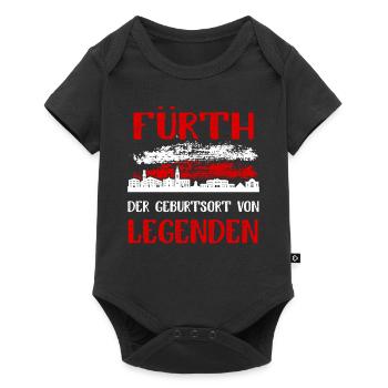 Fürth Der Geburtsort Von Legenden - Baby Premium Kurzarmbody - Schwarz - Vorne