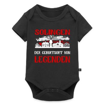 Solingen Der Geburtsort Von Legenden - Baby Premium Kurzarmbody - Schwarz - Vorne