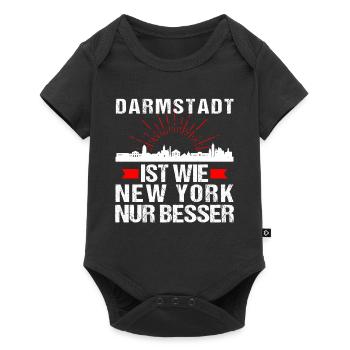 Darmstadt Ist Wie New York Nur Besser - Baby Premium Kurzarmbody - Schwarz - Vorne