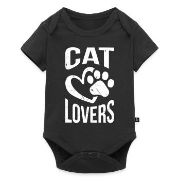 Cat lovers - Baby Premium short-sleeve bodysuit - black - Front