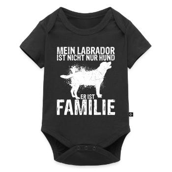 Hundezüchter Hundebesitzer Labrador vierbeiniges F - Baby Premium Kurzarmbody - Schwarz - Vorne
