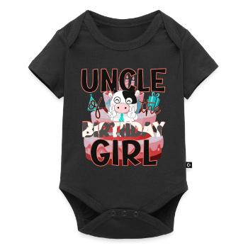 Uncle of The Birthday Girl Cow Matching Family - Baby Premium short-sleeve bodysuit - black - Front