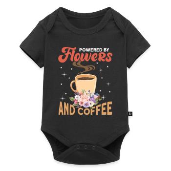 Powered by Flowers and Coffee For Florist - Baby Premium short-sleeve bodysuit - black - Front