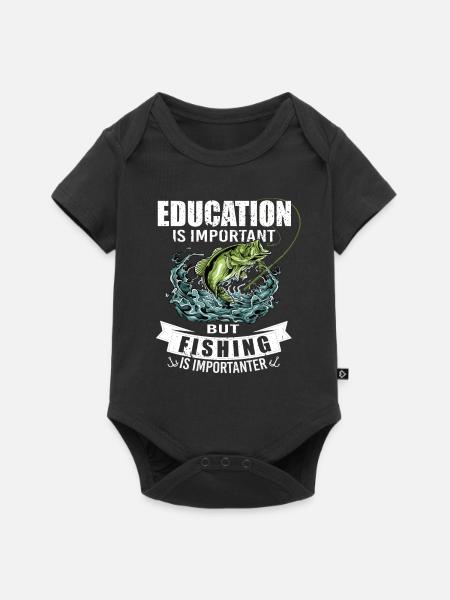 Unique idea for Fishing - Baby Premium Kurzarmbody - Schwarz