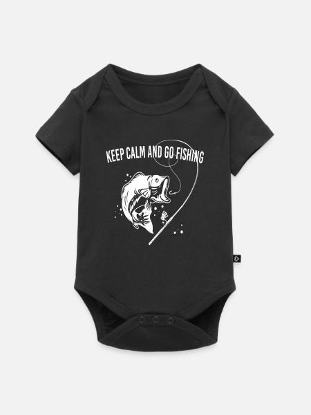 Unique idea for Fishing - Baby Premium Kurzarmbody - Schwarz