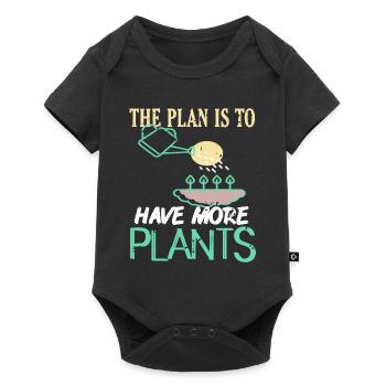 The Plan Is To Have More Plants Retro Gardener - Baby Premium short-sleeve bodysuit - black - Front