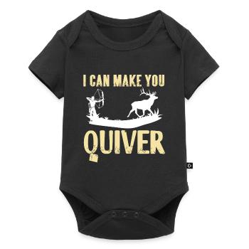 I Can Make You Quiver Retro Funny Archery Hunting - Baby Premium Kurzarmbody - Schwarz - Vorne