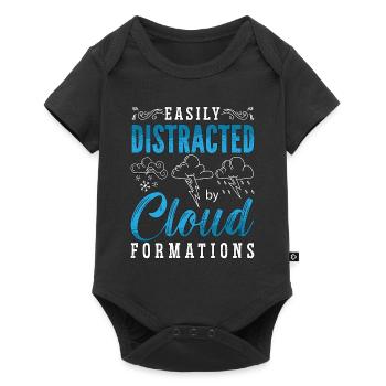 La météorologie facilement distraite par les prévisions météorologiques - Body à manches courtes Premium Bébé - noir - Devant