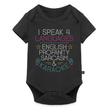 Karaoke Singer I Speak 4 Languages - Baby Premium short-sleeve bodysuit - black - Front