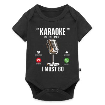 Karaoke Singer Karaoke Is Calling - Baby Premium short-sleeve bodysuit - black - Front