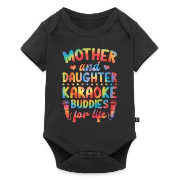 Chanteuse de karaoké Maman Tie Dye Mère - Body à manches courtes Premium Bébé - noir - Devant