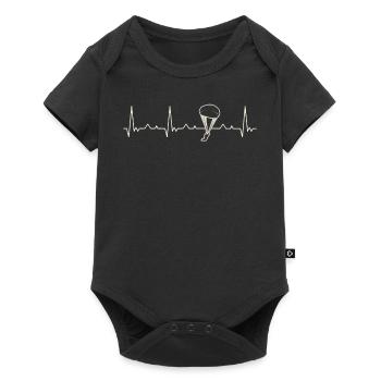 Paracaídas. Corazón. Amor. Ekg. Legumbres. - Body à manches courtes Premium Bébé - noir - Devant
