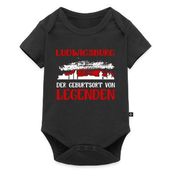 Ludwigsburg Der Geburtsort Von Legenden - Baby Premium Kurzarmbody - Schwarz - Vorne