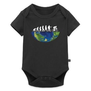 Bicycle Accessories Cyclist Motif - Baby Premium short-sleeve bodysuit - black - Front