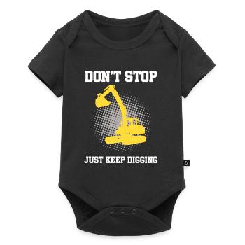Back Bagger Constrution für Bediener - Baby Premium Kurzarmbody - Schwarz - Vorne