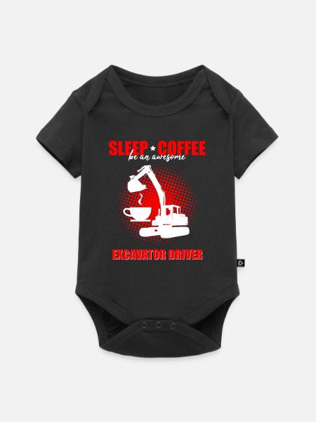 Baggerführer für Bagger Sandbagger - Baby Premium Kurzarmbody - Schwarz