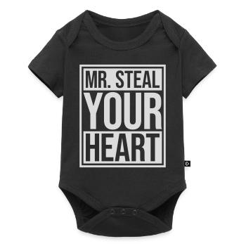 Mr steal your heart - Baby Premium short-sleeve bodysuit - black - Front