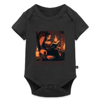 Reading is Fun Goth - Baby Premium Kurzarmbody - Schwarz - Vorne