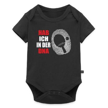 Tischtennis Zubehör Pingpong Motiv - Baby Premium Kurzarmbody - Schwarz - Vorne