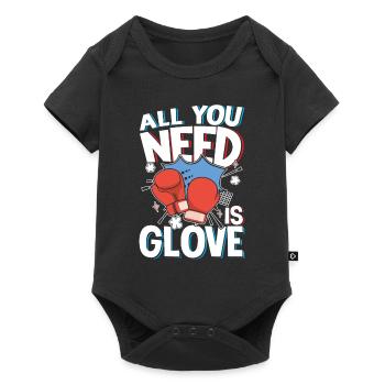 All You Need Is Glove für einen Boxer und Box - Baby Premium Kurzarmbody - Schwarz - Vorne