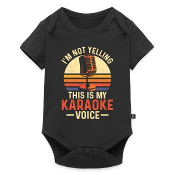 Karaoké Chanteur Rétro Vintage Je suis - Body à manches courtes Premium Bébé - noir - Devant