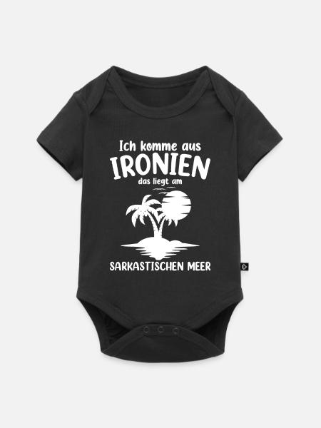 Ich Komme Aus Ironien - Baby Premium Kurzarmbody - Schwarz