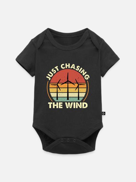 Wind Turbine Tech Just Chasing The Wind Technician - Baby Premium Kurzarmbody - Schwarz