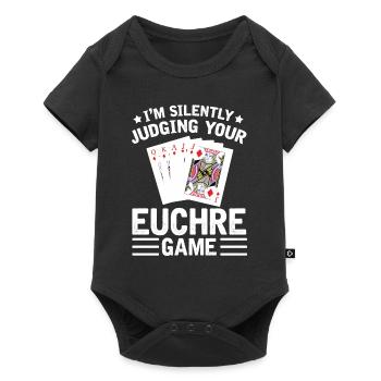 Jugez votre jeu Euchre - - Body à manches courtes Premium Bébé - noir - Devant