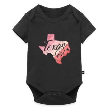 Texas Girl Map Outline USA Amérique - Body à manches courtes Premium Bébé - noir - Devant