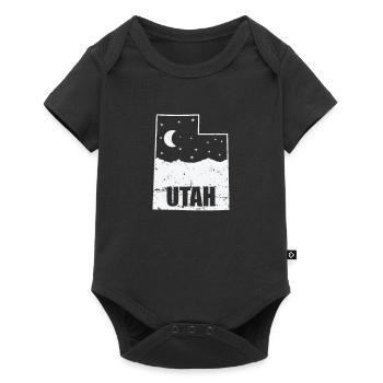 Carte de l’Utah avec Skyline USA Amérique - Body à manches courtes Premium Bébé - noir - Devant