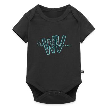 West Virginia WV Letters USA America - Baby Premium short-sleeve bodysuit - black - Front