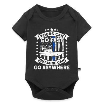 Airboat Racing Airboat Capitaine de bateau cadeau - Body à manches courtes Premium Bébé - noir - Devant