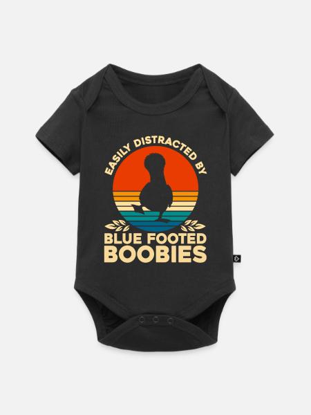 Seevogel Blaufußtölpel Vogelbeobachter Geschenk - Baby Premium Kurzarmbody - Schwarz