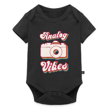 Retro Photographer Vintage Analog Vibes - Baby Premium Kurzarmbody - Schwarz - Vorne