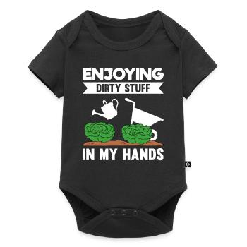 Profiter de choses sales dans mes mains - Body à manches courtes Premium Bébé - noir - Devant