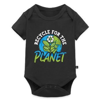 Recyclage du changement climatique pour la planète Terre Mère - Body à manches courtes Premium Bébé - noir - Devant