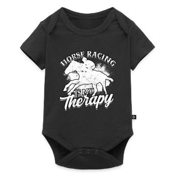 pferderennen pferd reiten pferde reiter geschenk g - Baby Premium Kurzarmbody - Schwarz - Vorne